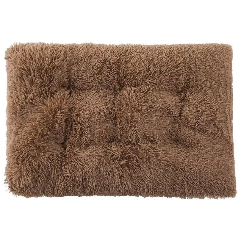 Premium Plush Washable Pet Bed Mat for Cats and Dogs - Thick and Cozy Cushion for Medium to Large Pets