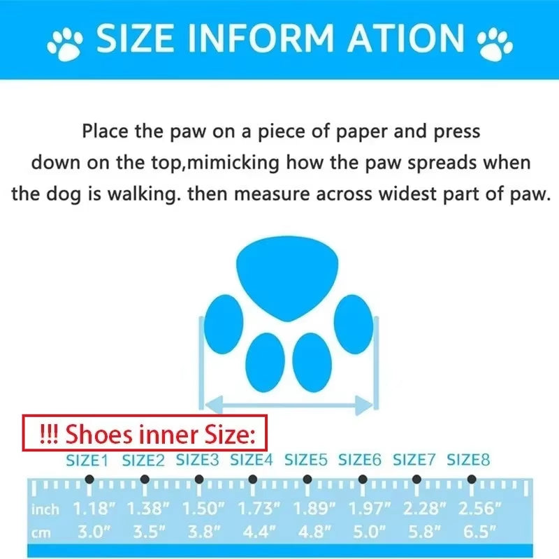 Reflective Strip Design Dog Shoes - Non Slip WaterProof