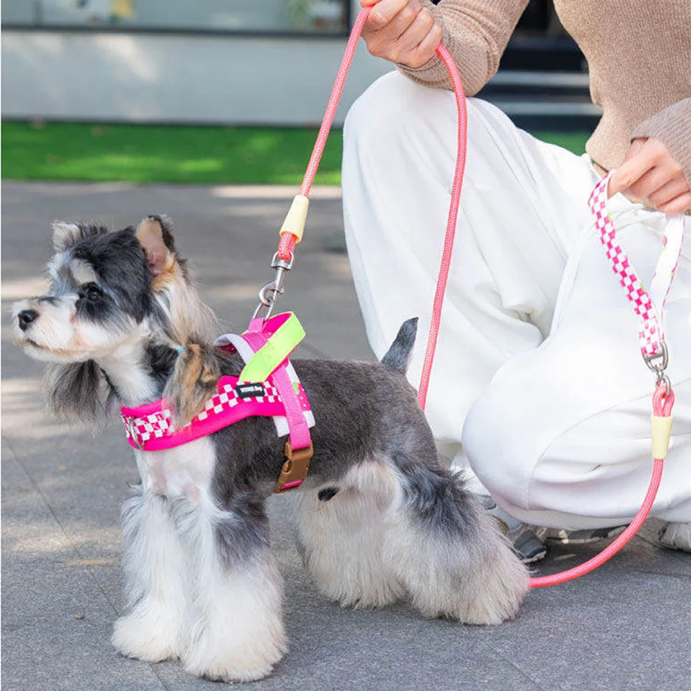 Saddle Style No Pull Dog Harness, Adjustable Soft Mesh Pet Vest with Handle, Reflective Breathable Outdoor Walking Harness