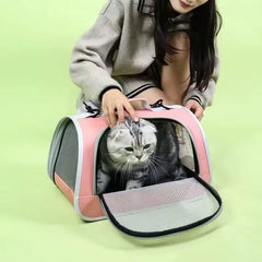 Pet Outing Portable Cat Dogs Handbag Summer Breathable Carrier Travel Puppy Kitten Single Shoulder Bag Pet Carrying Bag Supplie