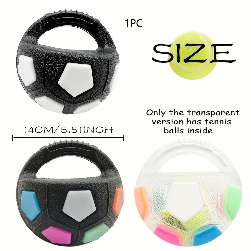 TPR Squeaking Soccer Ball with Grab Handle