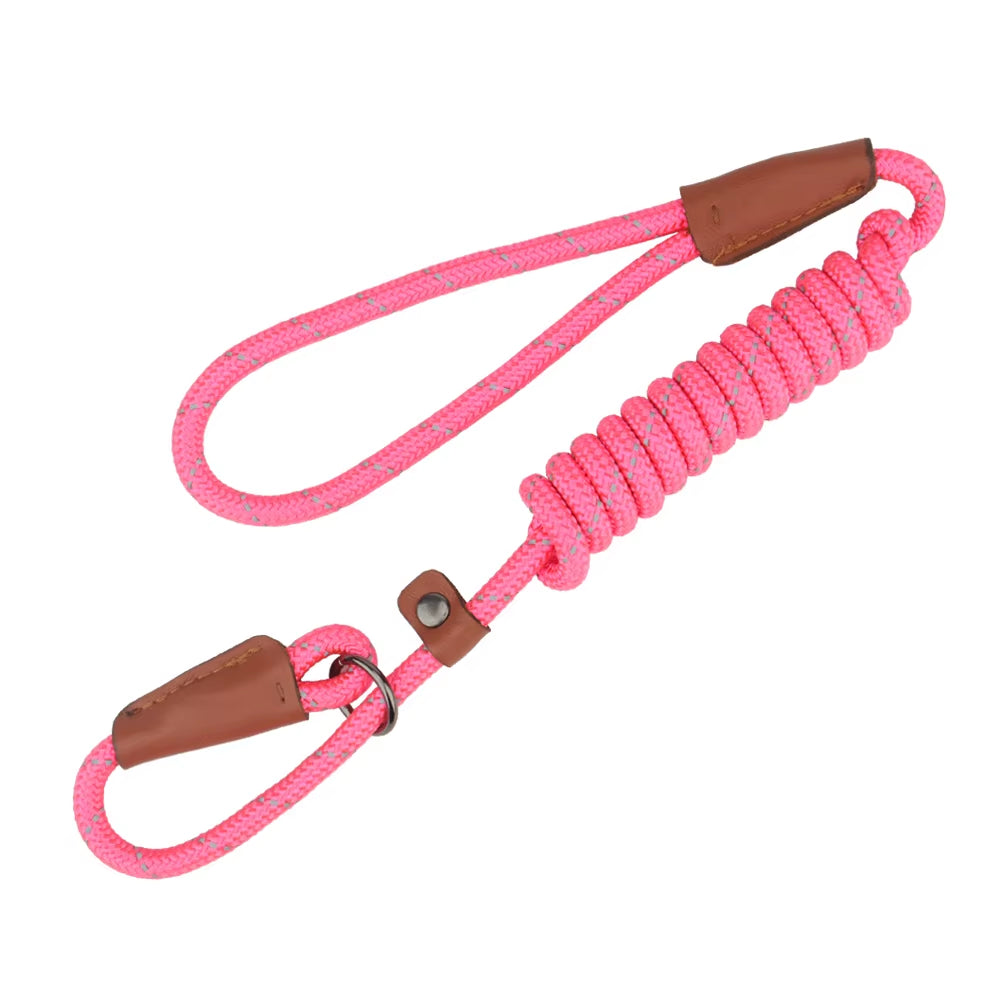 P Shape Pet Leashes Reflective Dog Leashes Pet round Rope Outdoor Training Walk Supplies for Small Medium Big Dog