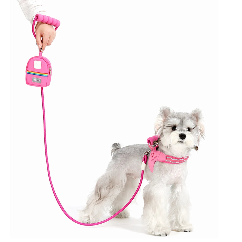 Breathable Soft Mesh Dog Harness - Lightweight Escape-Proof Cat Vest - Light Blue, Pink, Cream, Purple