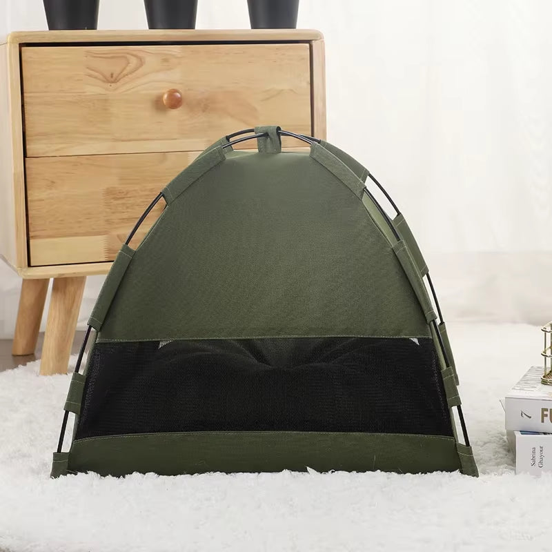 Deluxe Pet Teepee with Cushion - Indoor Cat Nest and Dog Bed for Kittens and Puppies