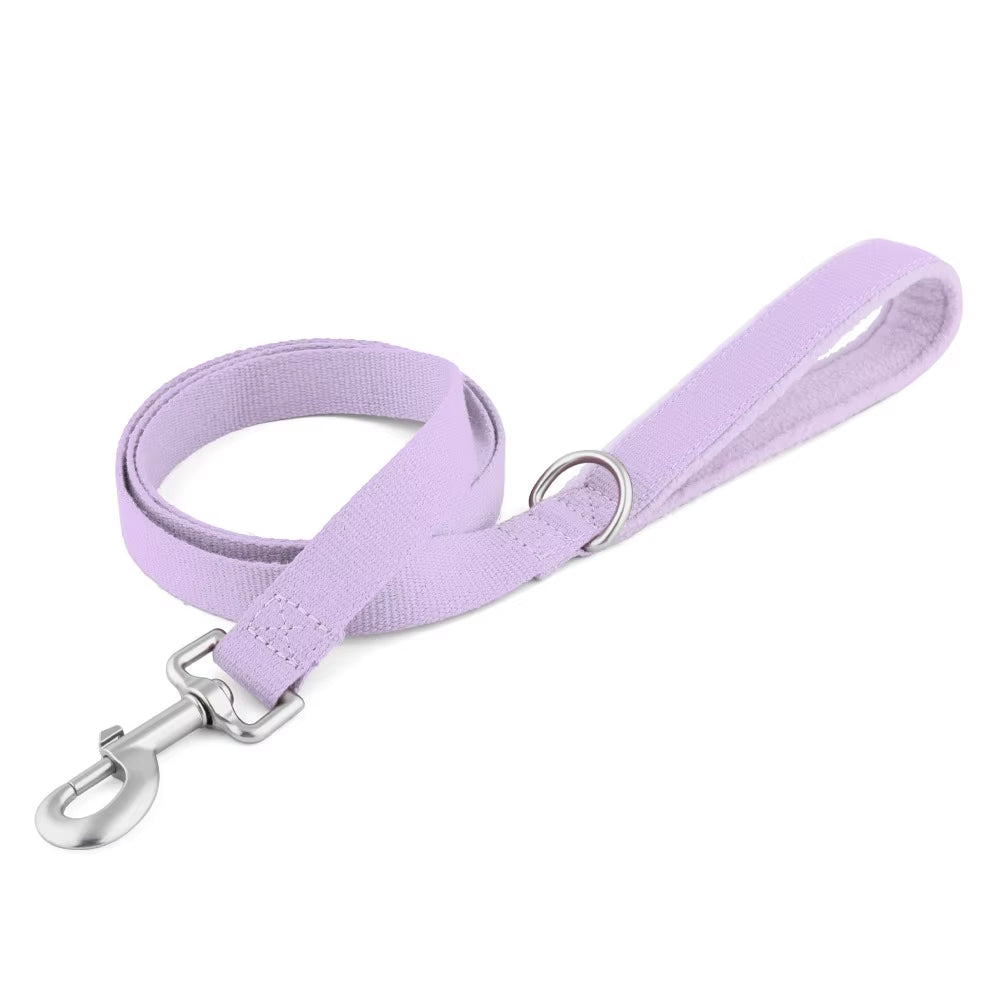 Cotton‑Linen Adjustable Dog Collar & Leash Set – Reflective, Comfortable, Durable Pet Collar for Small, Medium & Large Dogs