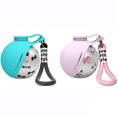 Small Dog Water Bottle 285ML Stainless Steel Convenient Dog Drink Dispenser Puppy Travel Portable Water Bowl