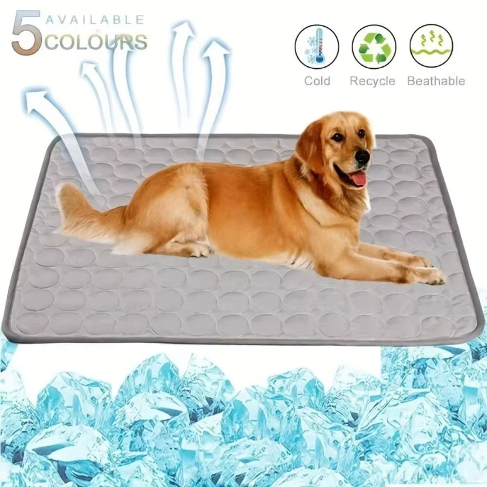 New Dog Mat Cooling Summer Pad Mat for Dogs Cat Blanket Sofa Breathable Pet Bed Summer Washable for Small Medium Large Dogs Car