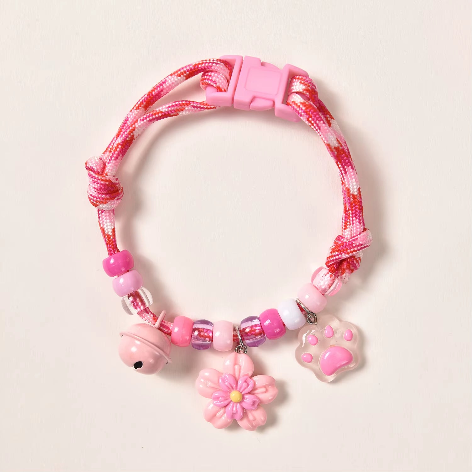 Pet Beaded Necklace Accessories, Skin-Friendly Rope Neck Collar, Dog and Cat Bell Collar to Prevent Getting Lost