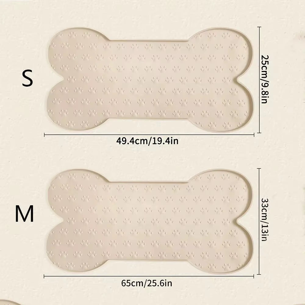 Waterproof Feeder Pad with Raised Edges Dog Bowl Mat Thicker Anti-Slip