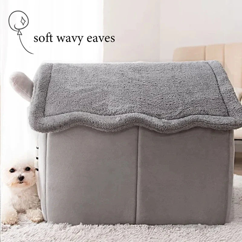 Folding Pet Houses for Small to Medium Dogs and Cats, Including Mattresses, Puppy Baskets, and Winter Kennels