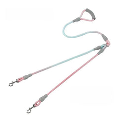 Premium 2-in-1 Dog Leash – Adjustable Dual Splitter with No-Tangle Swivel Clips & Padded Handle