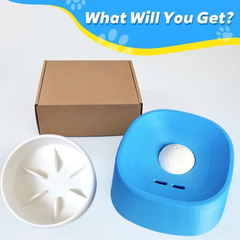 Obsidian Stealth and Pacific Cobalt variants of the liquid treat licking bowl for dogs.