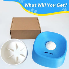 Obsidian Stealth and Pacific Cobalt variants of the liquid treat licking bowl for dogs.