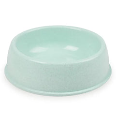 Light arctic blue sustainable wheat straw bowl for small dogs and cats.