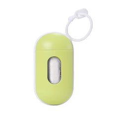 Portable Dog Poop Bag with 15 Poop Bags Dispenser Hangingable Dog Poop Bag Holder Poo Bags Dispenser Dogs Walking Garbage Bags