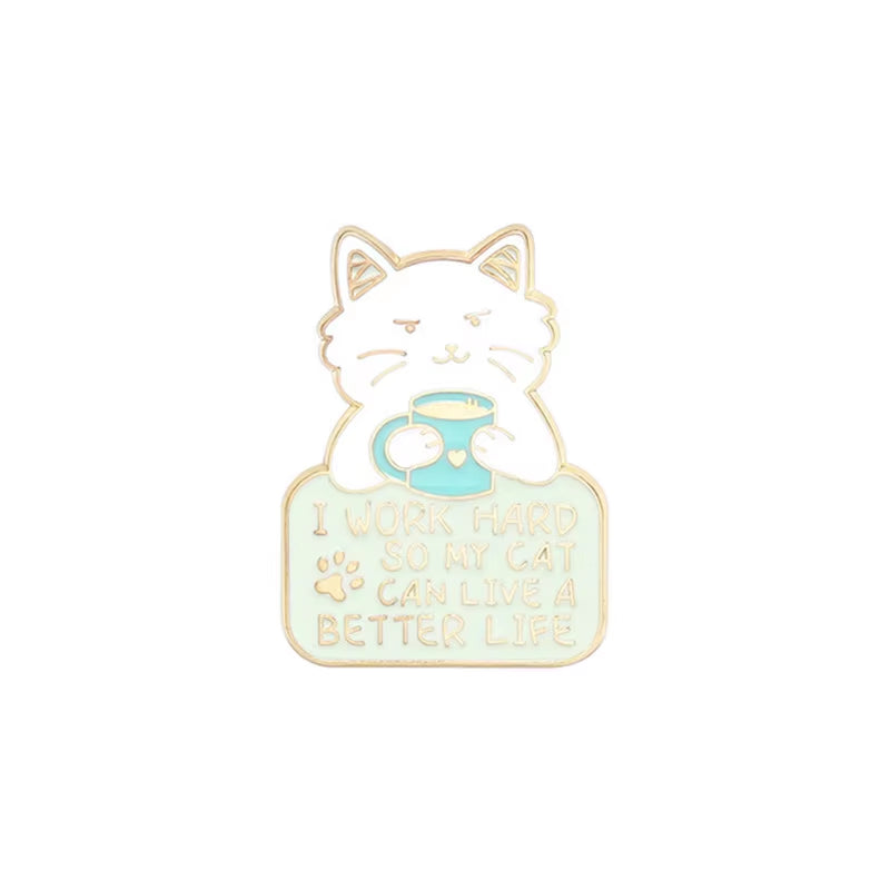 Life is Better with Cats Enamel Pins