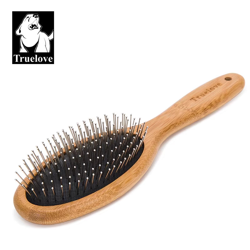Pet round Comb Bamboo Wood Handle in Cat and Dog Hair Remover Brush Fur Small Medium Large Grooming Gifts TLK19131