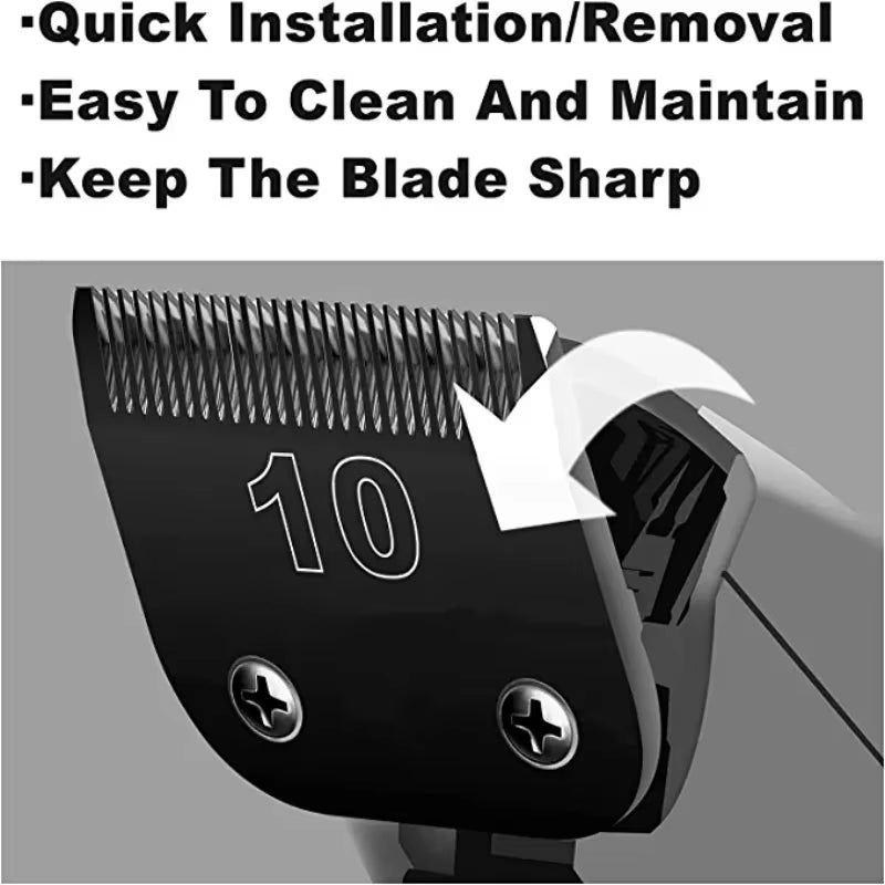 Professional Detachable Pet Hair Trimmer Blade Compatible with Wahl KM, Andis, and Oster A5 Clippers for Grooming