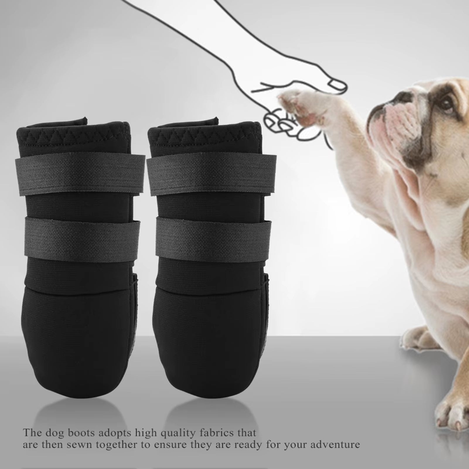 2Pcs Boots For Different Size Dogs With Adjustable Straps
