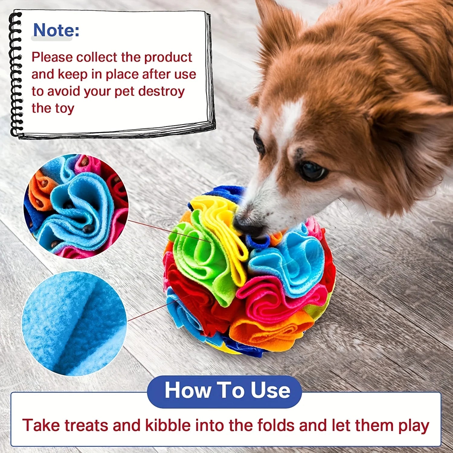 Interactive Pet Snuffle Ball - Mental Enrichment Foraging Toy for Dogs & Cats