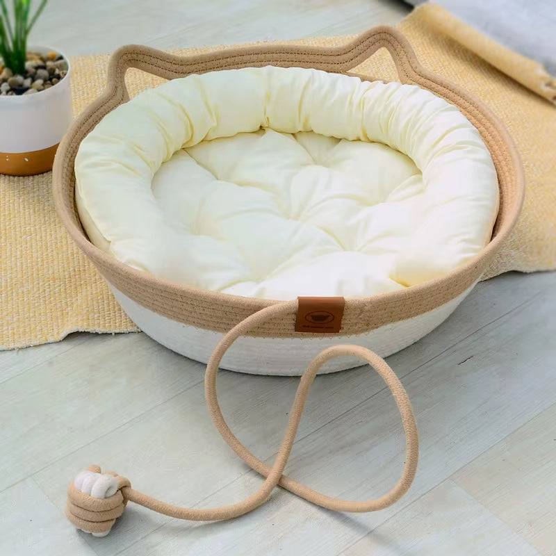 Super Large Wier Bed Scratching Post Inteated Semi-Closed Sle Pet House Four Seasons Universal for S Dogs Home