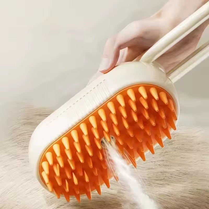 3-in-1 Electric Pet Grooming Brush with Steam Spray and Massage Function for Dogs and Cats