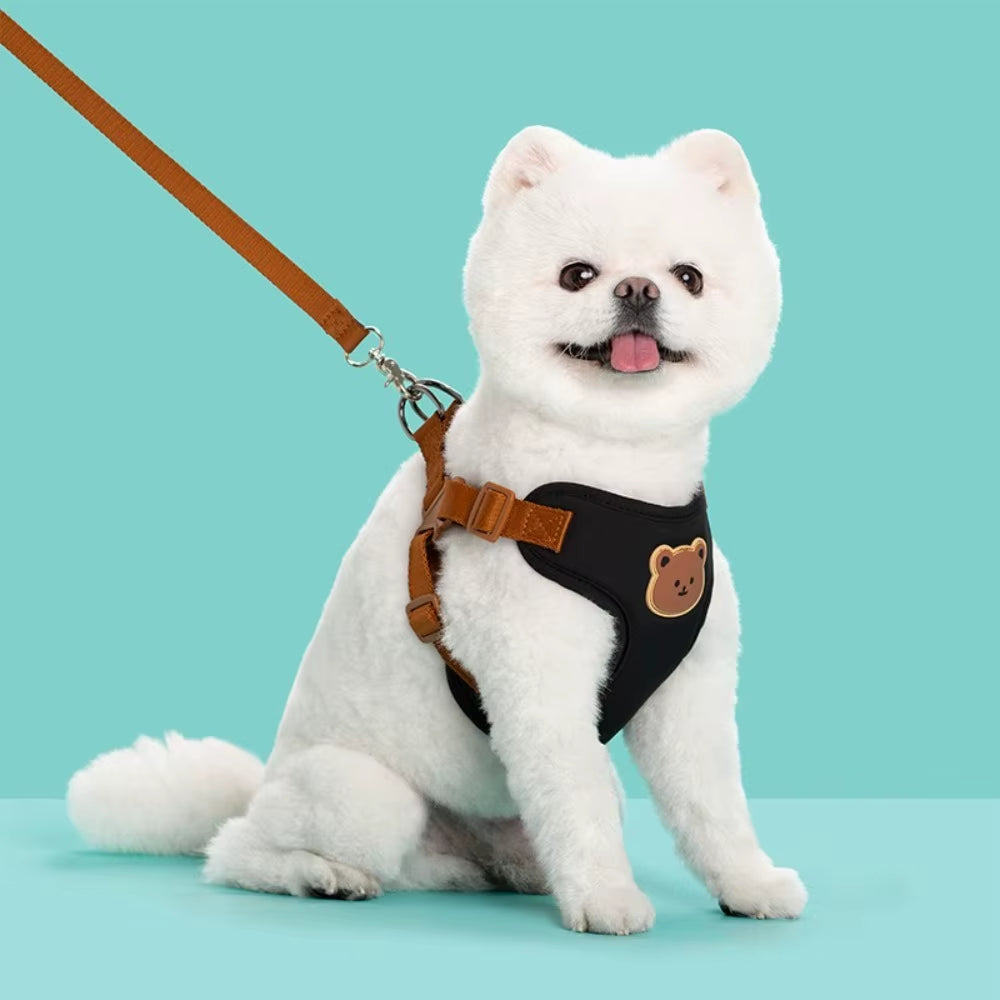 Creative Cute Pet Harness & Leash Set – Anti‑Escape Adjustable Cat Chest Strap Vest | No‑Pull Dog Harness for Small & Medium Pets