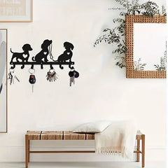 Contemporary Metal Dog-Shaped Wall Hook- Easy to Install, Wall-Mounted Durable Artistic Home Decor
