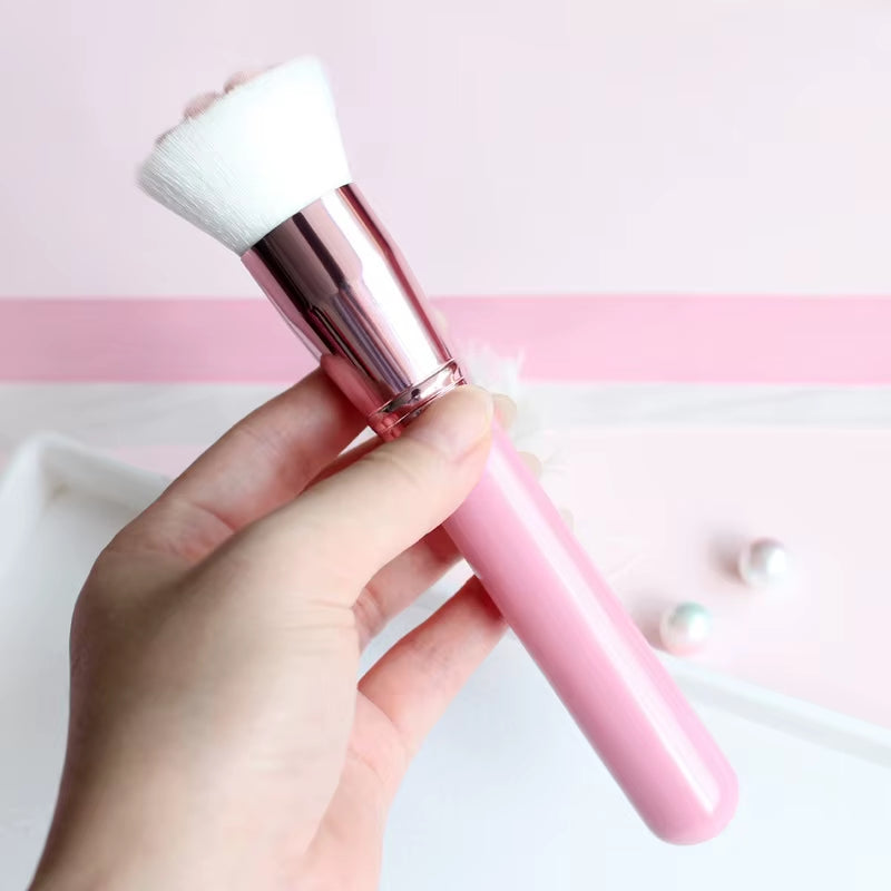 Makeup Brushes Soft Fluffy Long-Handled Cat Claw Flat Brush for Cosmetics Base Foundation Blush Powder Beauty Tool