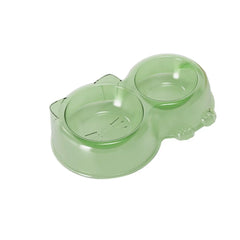 Cat Food Bowl - Pet Double Bowl Set, Anti-Spill Dog & Cat Feeding Bowls, Non-Slip Pet Food & Water Bowls,