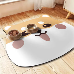 Special-Shaped Diatom Mud Pet Feeding Mat - Super Absorbent Non-Slip Cat and Dog Water Dispenser Mat - Quick-Dry Universal Pet Placemat