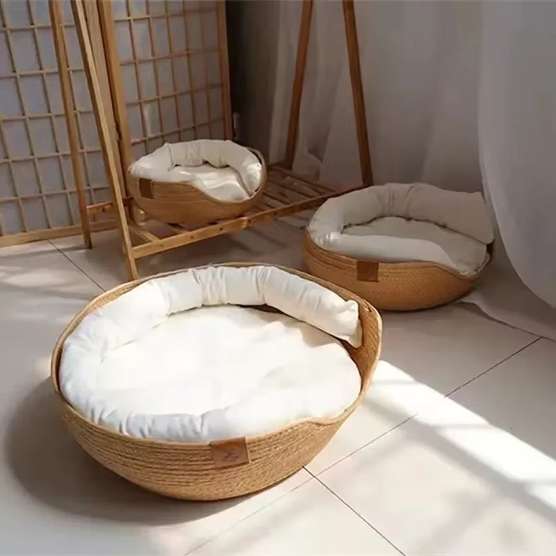 Bamboo Weaving Bed Sofa House - Nest Style