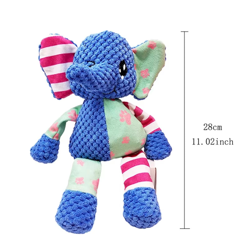Splicing Style Pet Plush Toy - Bite Resistant Squeaky Material
