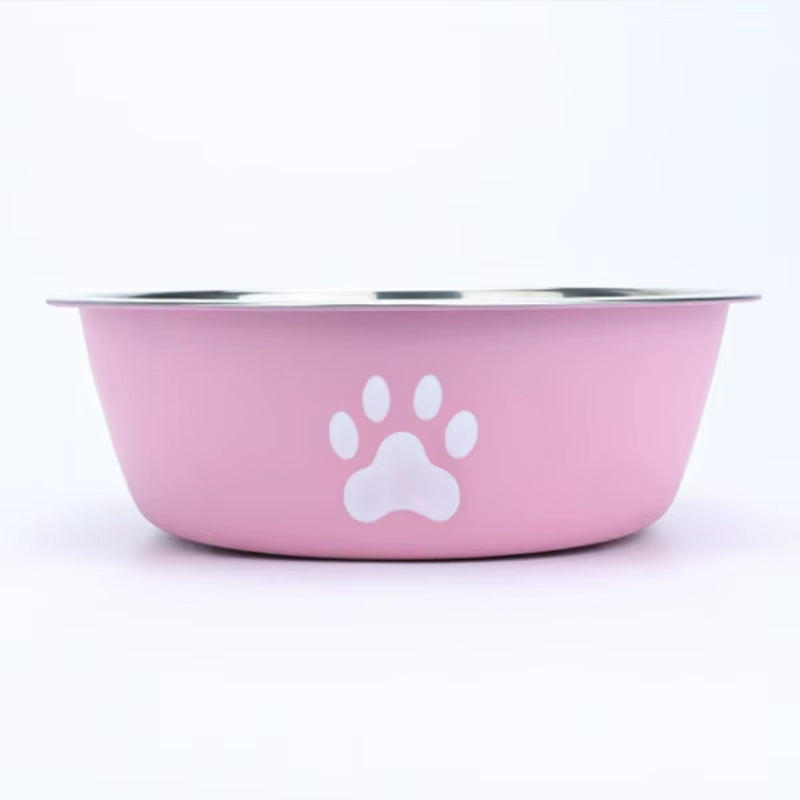 Large Capacity Stainless Steel Dog Bowl Anti-Slip Anti-Rust Dog Water Bowl Pet Feeder Double-Layer Cat Bowl Suitable for Puppies