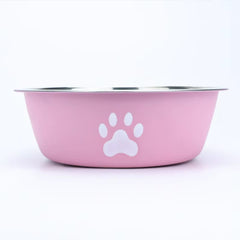 Large Capacity Stainless Steel Dog Bowl Anti-Slip Anti-Rust Dog Water Bowl Pet Feeder Double-Layer Cat Bowl Suitable for Puppies