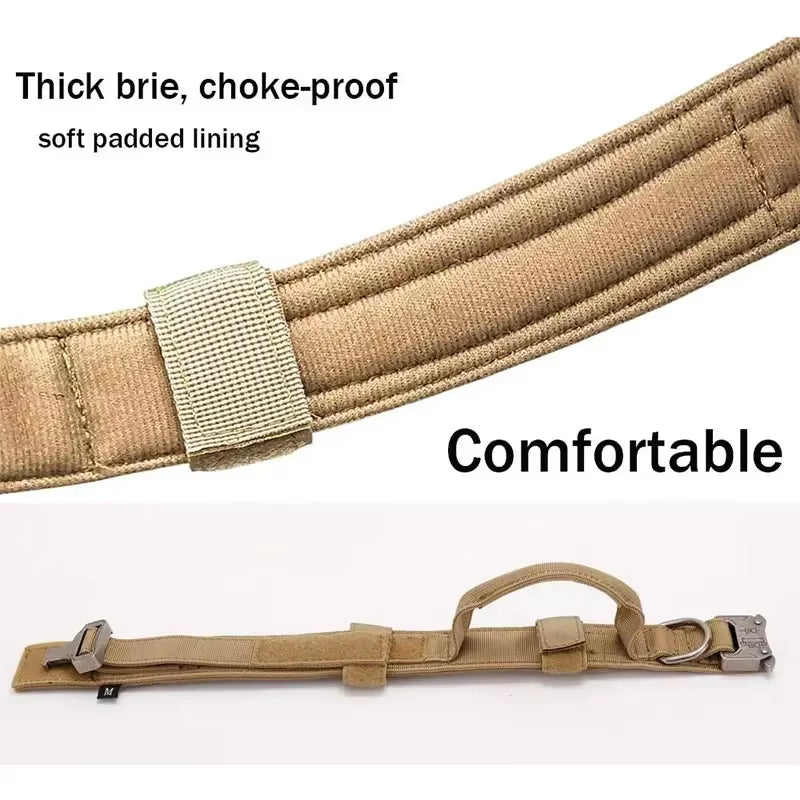 Outdoor Sports Style Tactical Dog Collar Usable Collar for Medium to Large Dogs with Traction Capability for Dog Training