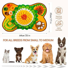 Interactive Dog Snuffle Mat - Educational Puzzle Slow Feeder & Anti-Anxiety Foraging Mat