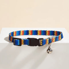 Cute Cats Collar with Bell Adjustable Kitten and Puppy Lead Collars Colorful Printed Fashion Pet Small Dogs Products