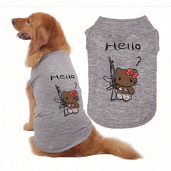 Sanrio Printed Pet Vest Made of Fiber Material for Indoor and Outdoor Leisure, Entertainment, Cat and Dog Clothing