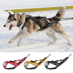 Professional Dog Sledding & Weight Pulling Harness - Reflective Waterproof Skijoring Vest - Heavy-Duty Padded Training Harness for Large Dogs