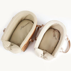 Portable Dog Car Seat – Travel Transport Bag for Cats & Small Dogs, Central Car Seat Bed with Cute Bow Design