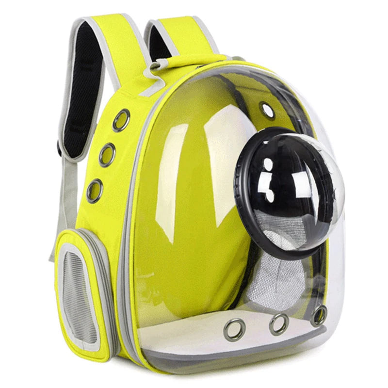 Transparent Pet Carrier Backpack - Breathable Space Capsule for Cats and Dogs, Portable Transport Solution
