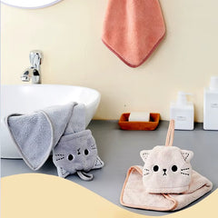 Cat Face Bathroom Hand Towel