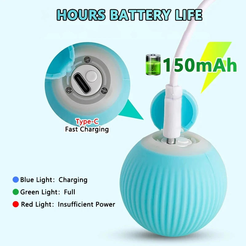 Interactive Automatic Rolling Cat Toy - Smart Electronic Ball for Indoor Play
