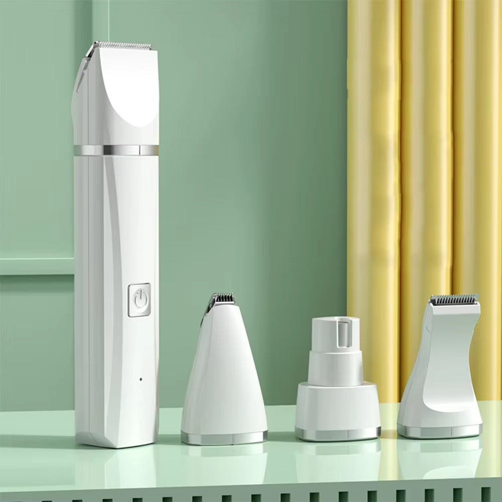 3‑in‑1 / 4‑in‑1 Electric Pet Grooming Kit – Rechargeable Dog & Cat Hair Clipper Trimmer Set