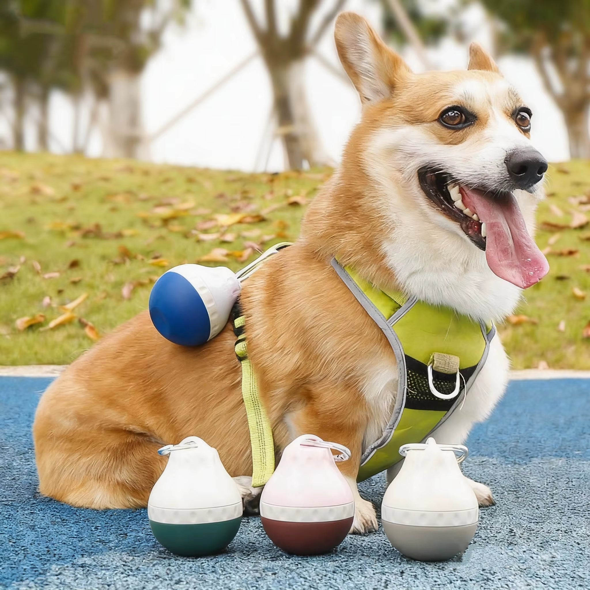 Hupu Portable Dog Water Dispenser in Water Drop Shape, the Water Drop Shape Is Tiny and Easy to Carry, Available in Various Colors - Lightweight Plastic Container, Suitable for Travel and Outdoor Activities, a Must-Have for Traveling Pets | Modern Dog Accessories | Durable Plastic, Pet Christmas Gift