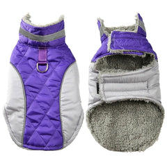 Pawzation Quilted Reflective Dog Vest – Waterproof Winter Jacket with Integrated D-Ring
