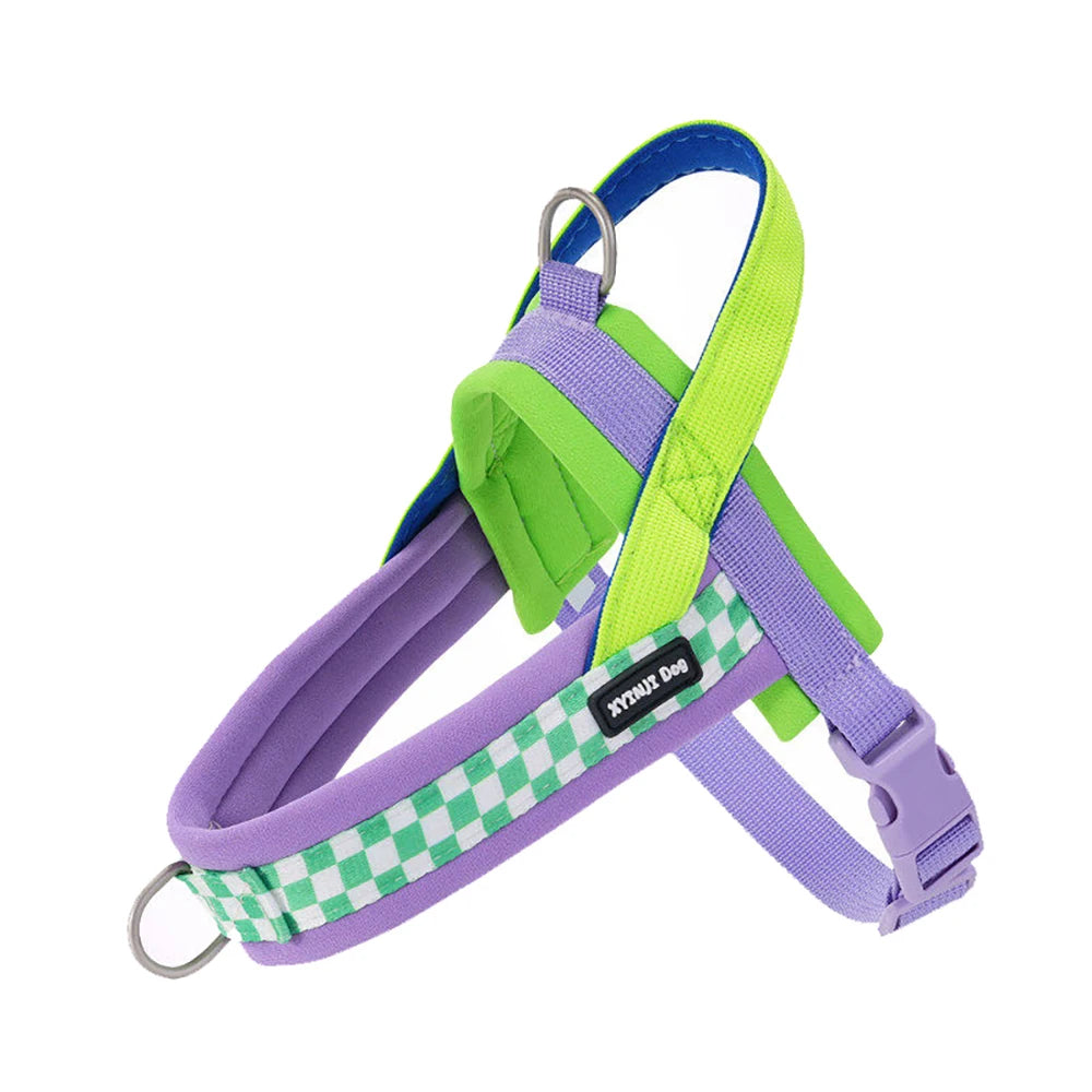 Saddle Style No Pull Dog Harness, Adjustable Soft Mesh Pet Vest with Handle, Reflective Breathable Outdoor Walking Harness