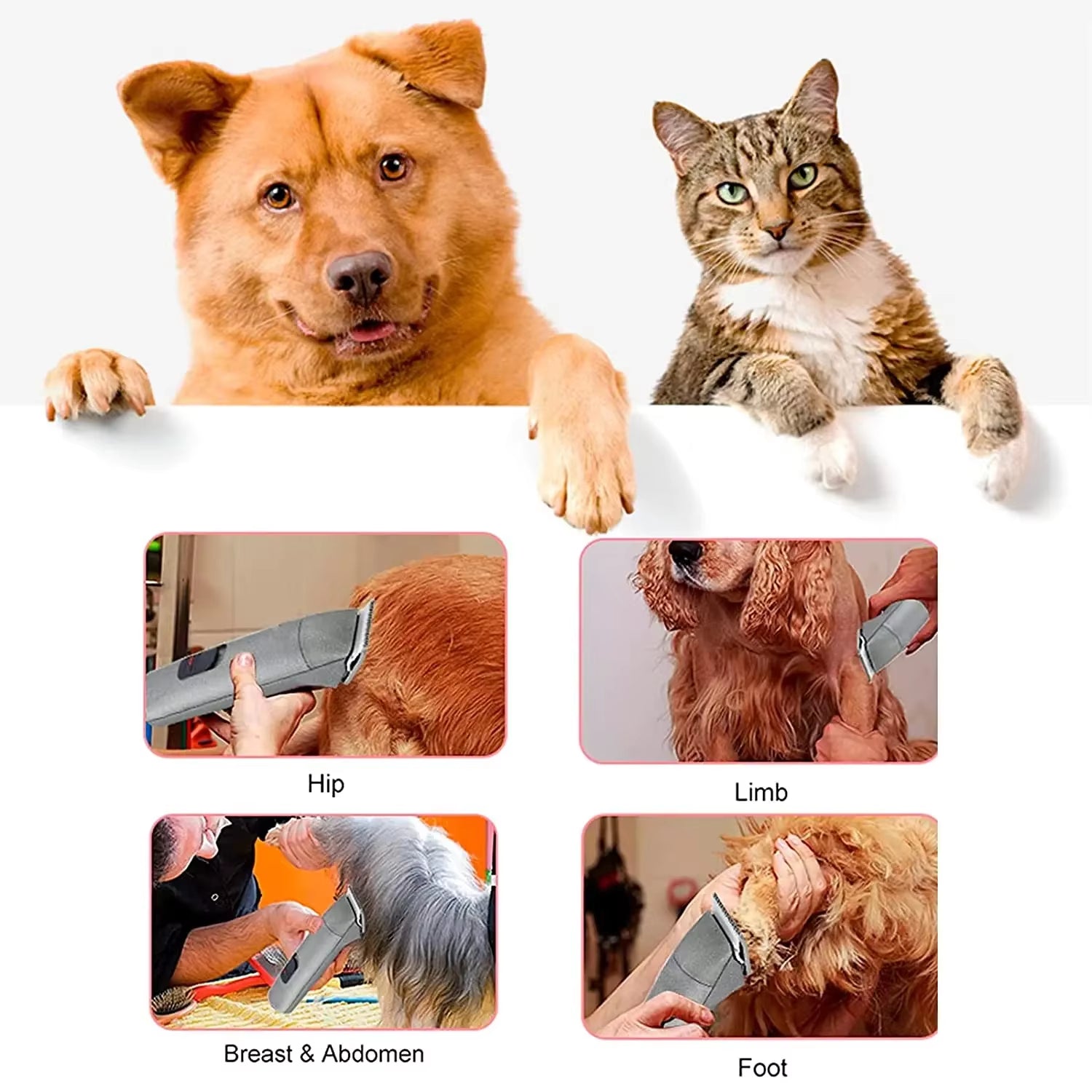 Professional Detachable Pet Hair Trimmer Blade Compatible with Wahl KM, Andis, and Oster A5 Clippers for Grooming