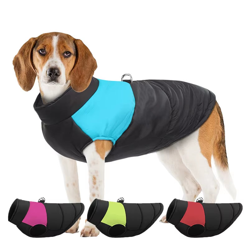 Pet Waterproof Warm Large Dog Vest Cat Puppy Ski Winter Warm Dog Clothes Waterproof Pet Vest Zipper Jacket